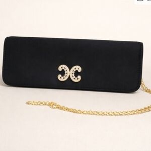 Jeanne Lottie | Evening Satin Envelope Clutch Rhinestone Accent